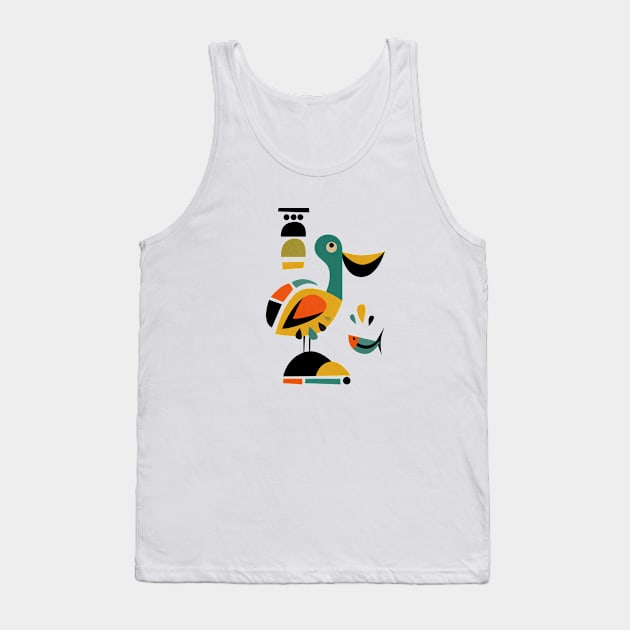 Mid Century Bird 2 Tank Top by Dream Print Designs